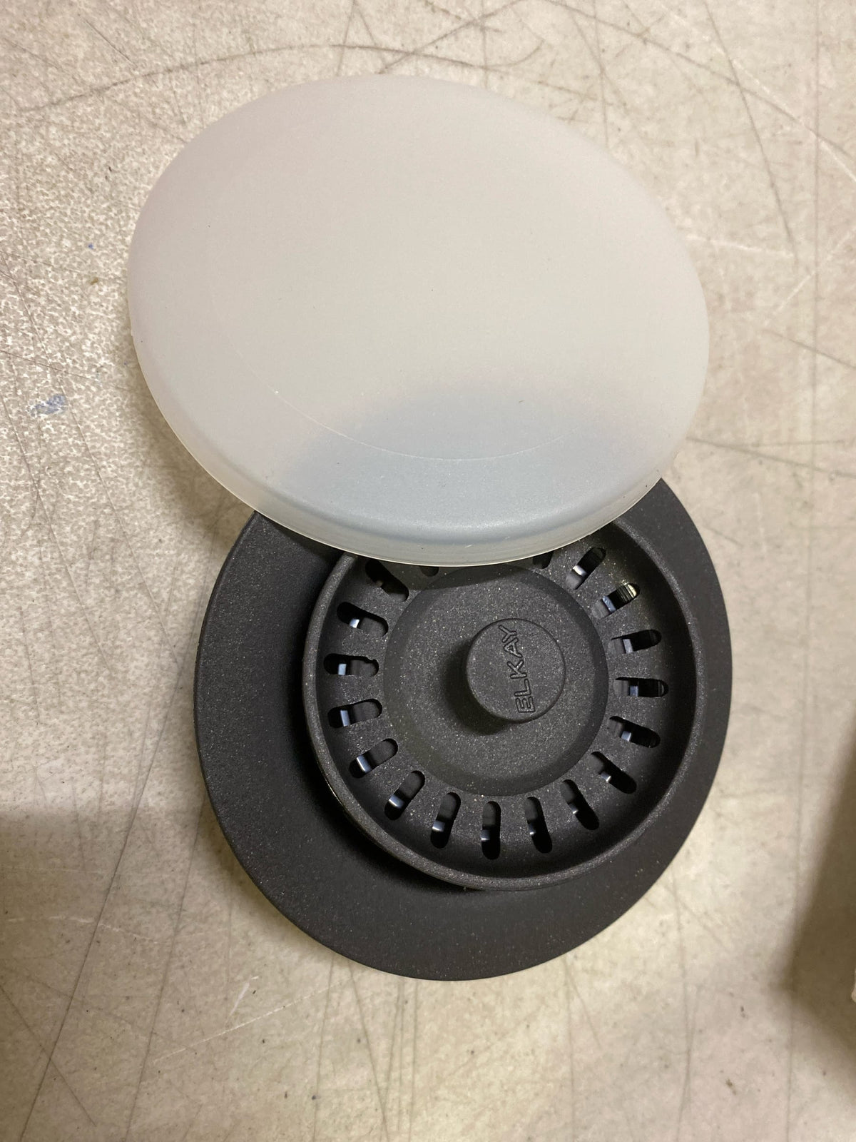 Elkay Polymer Disposer Fitting for 3-1/2 in. Sink Drain Opening in Black-LKQD35BK