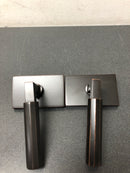 Emtek 505FAUS10B Faceted Reversible Non-Turning Two-Sided Dummy Door Lever Set from the SELECT Brass Collection - Oil Rubbed Bronze