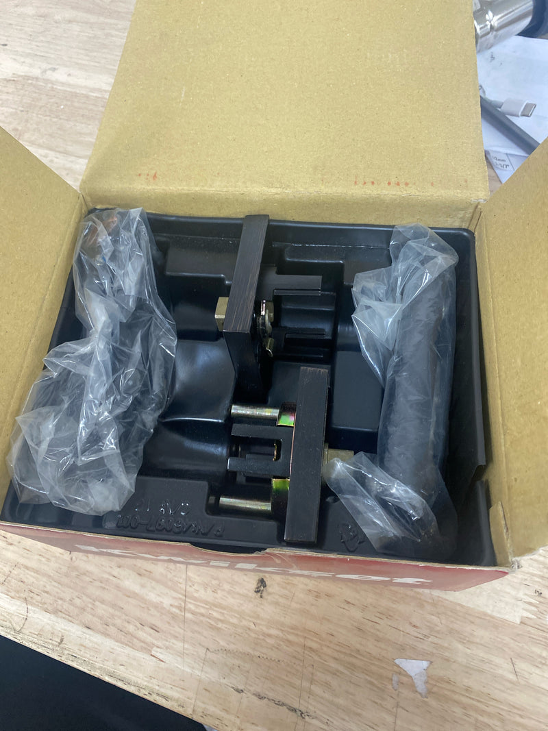 Kwikset Milan Passage Door Lever Set with Square Rosette