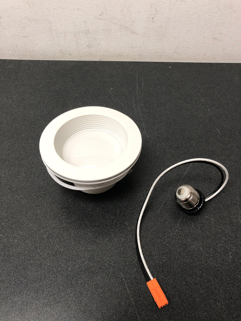 Commercial electric 53805101 4 in. Adjustable CCT Integrated LED Recessed Light Trim w/ Night Light 625 Lumens Retrofit Kitchen Lighting Dimmable