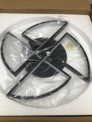 Oukaning HG-HCXLST-3076 17.7 in. 1-Light Black Modern Geometric Design Selectable LED Semi-Flush Mount Ceiling Light