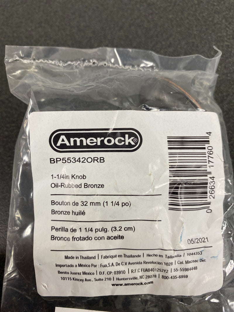 Amerock BP55342ORB Revitalize 1-1/4 in (32 mm) Diameter Oil-Rubbed Bronze Round Cabinet Knob
