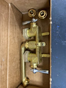 Gerber G0049535 Classics 2.2 GPM Deck Mounted Double Handle Utility Faucet with Metal Handles - Rough Brass