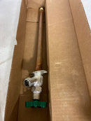 Prier Products C-134D12 1/2" MPT x 1/2 Sweat Handle-Operated Freezeless Residential Wall Hydrant with 12" Insertion - Satin Nickel