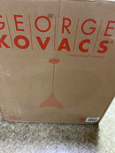 Kovacs P1888-084C Sima 1 Light 14" Wide Pendant with Natural Cement Bell Shade - Burnished Nickel