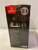 Carter 1-Light Plug-In or Hardwire Wall Sconce, Matte Black, 6-Foot Black Fabric Cord