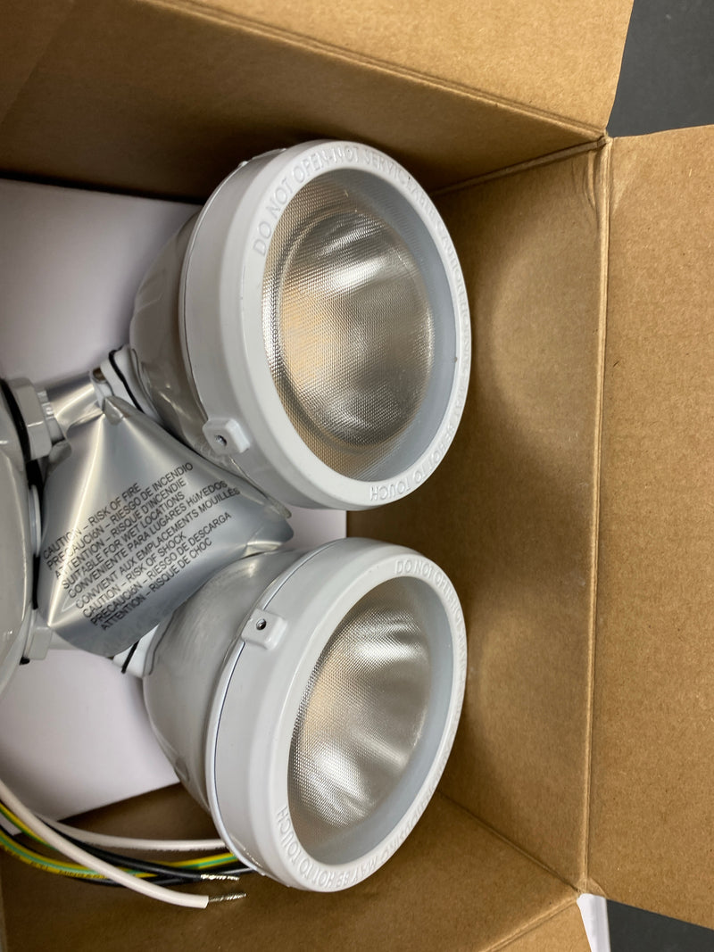 Commercial electric SPTM2-2802 28-Watt 1100 Lumen CE Line Voltage White LED Landscape Flood Light Dual Spot Light
