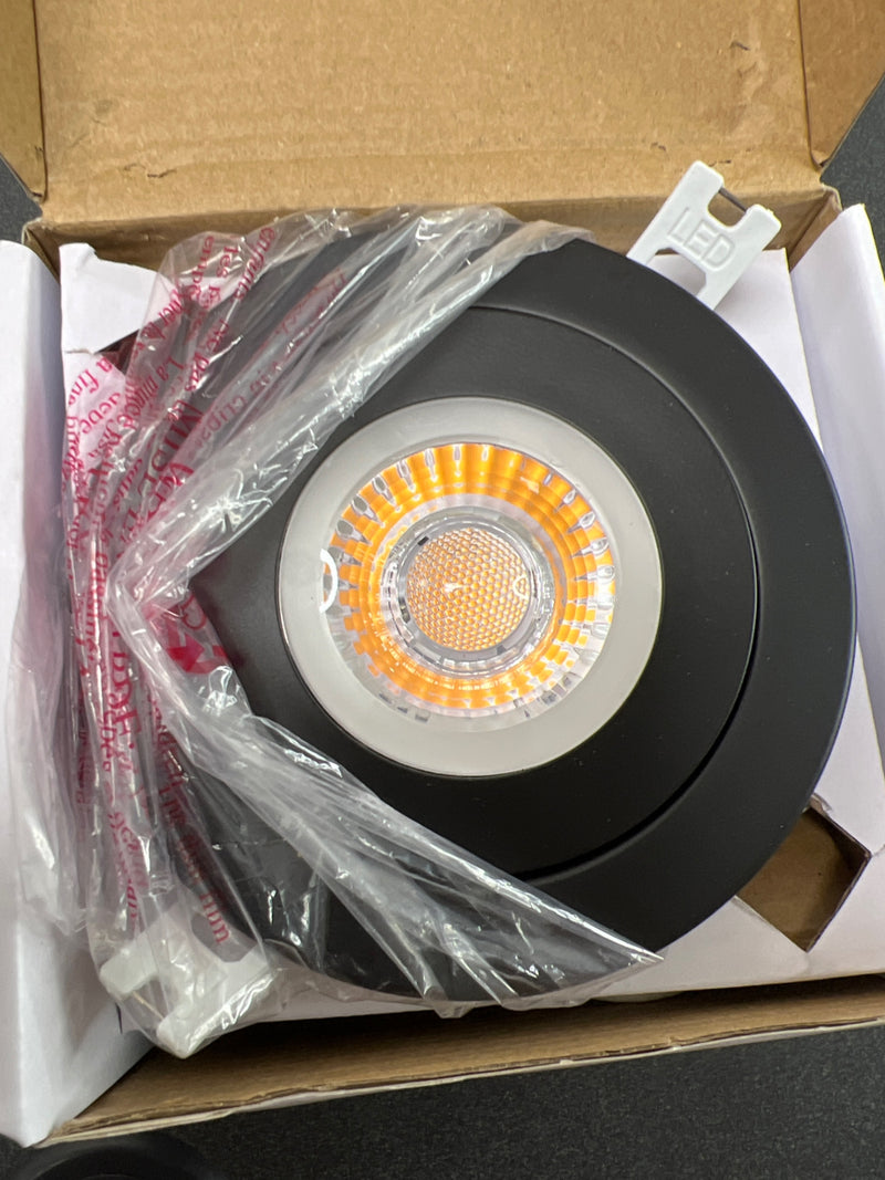 DALS Lighting Flat Gimbal 4" Adjustable LED Canless Recessed Fixture - 3000K