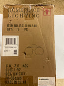 HomePlace Lighting 152121BN-548 Ansley Retro/Vintage Mid-Century Art Deco Soft White Glass Bath Vanity Wall Light, 2-Light 200 Total Watts, 8" H x 15" W, Brushed Nickel