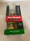Kwikset CP720J-3 Passage Function Juno Knobset - Polished Brass