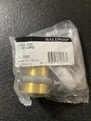 Baldwin Estate Satin Brass with Brown Door Stop