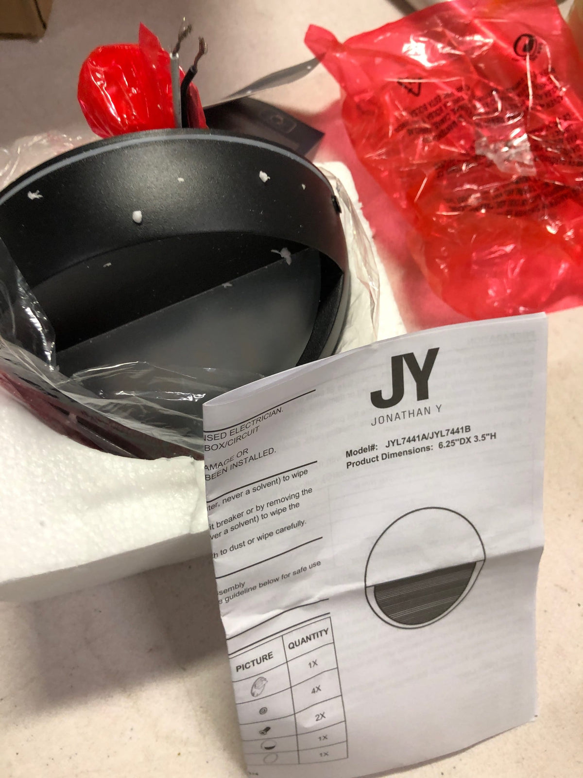 JONATHAN Y Lighting JYL7441A Orbe 6" Tall LED Wall Sconce - Black