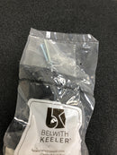 Belwith Keeler B076865-MB Verge 1-3/16" Industrial Diamond Knurled Solid Brass Round Button Cabinet Knob / Drawer Knob - Matte Black