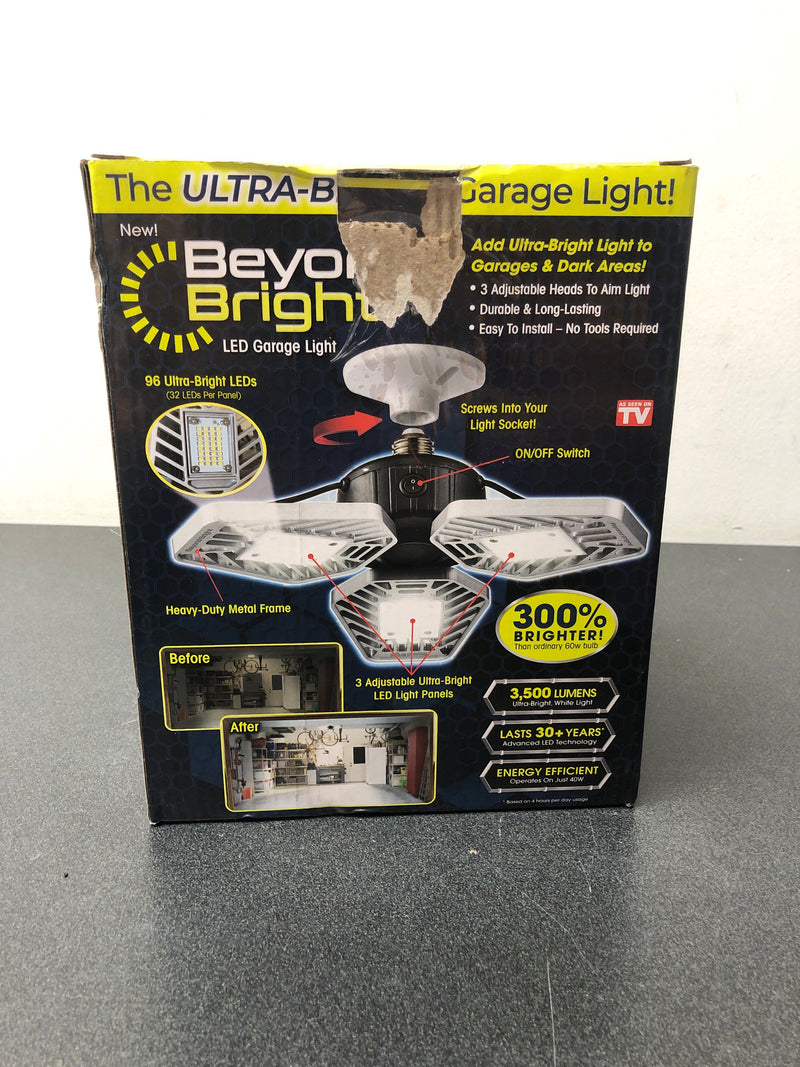 Beyond bright BEBR-MC4 3500 Lumens 11.5 in. Single Pole Occupancy LED Flush Mount Garage Light