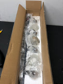 Progress Lighting P2709-15 Gather 4 Light Bathroom Vanity Light with Etched Glass Shades - 30" Wide - Polished Chrome