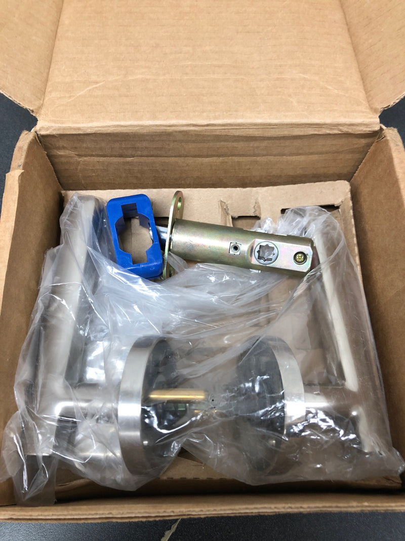 Emtek 520FRLUS14 Freestone Privacy Door Lever Set from the Brass Modern Collection - Polished Nickel