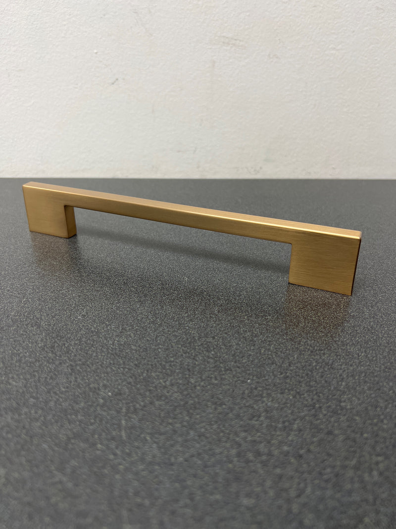 Atlas Homewares A826-CM Thin Square 7-9/16 Inch Center to Center Handle Cabinet Pull - Champagne
