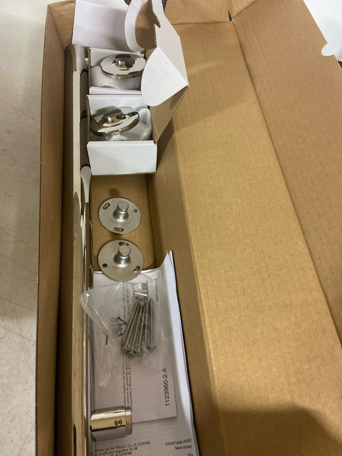 Kohler K-11892-SN Purist 1-Piece Bath Accessory Set with 18 in. Grab Bar in Vibrant Polished Nickel
