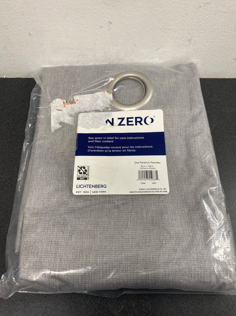 Sun zero 55983 Duran Gray Polyester Solid 50 in. W x 108 in. L Noise Cancelling Grommet Blackout Curtain
