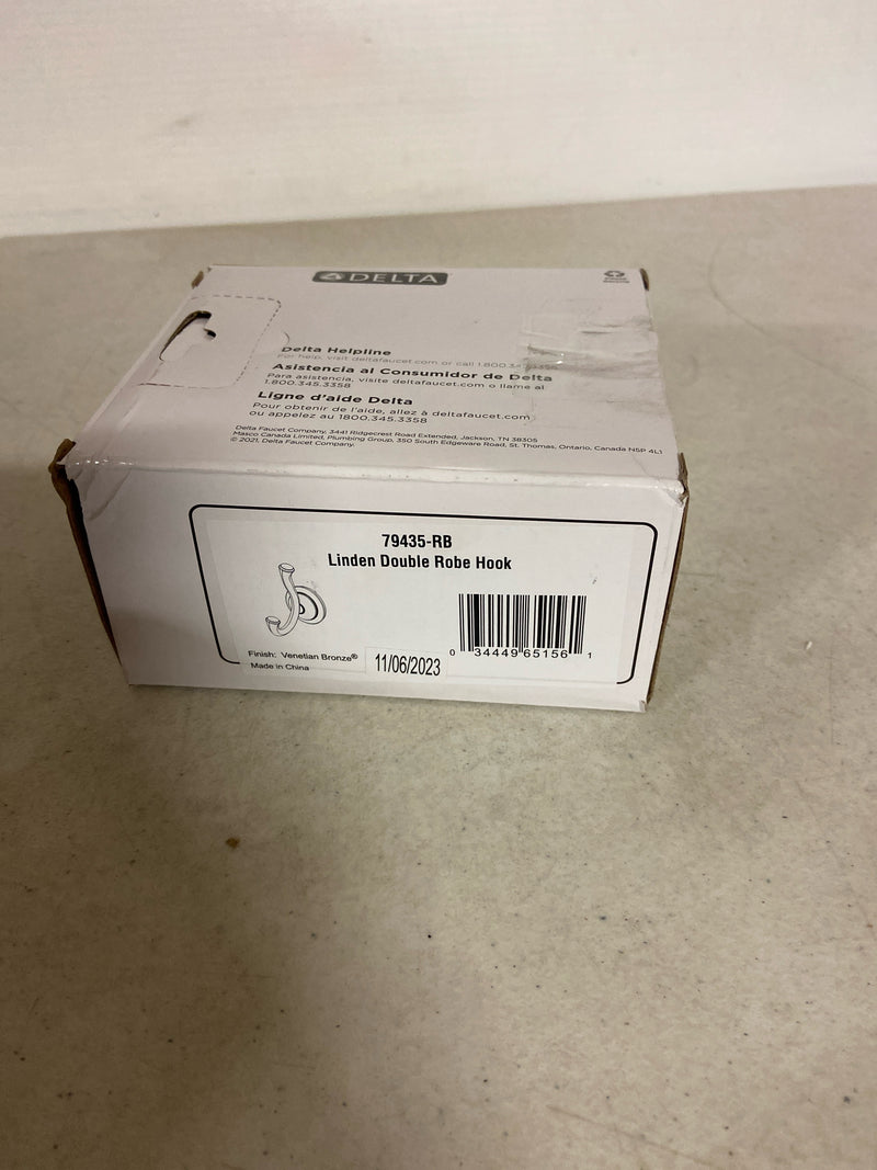 Delta 79435-RB Linden Double Robe Hook - Venetian Bronze