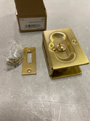 Emtek 2102US4 3-1/2 Inch Height Solid Brass Privacy Pocket Door Lock - Satin Brass