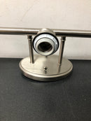 Hampton bay HD-8003 WH-BN Glenhurst 25 in. 3-Light Industrial Farmhouse White and Brushed Nickel Bathroom Vanity Light Fixture with Metal Shades