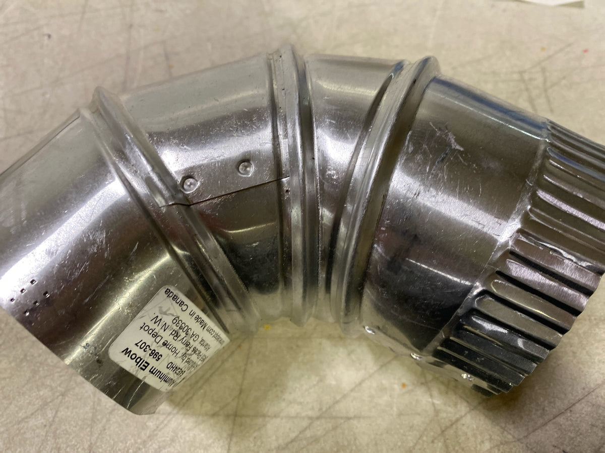 Everbilt 4 in. Aluminum 90 Degree Elbow