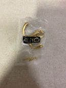 Alno Double Robe Hook, UNLACQUERED Brass
