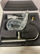 Bwe A-96020H-N-0 Single Hole Single Handle High Arc Bathroom BathroomVessel Sink Faucet With Swivel Spout in Brushed Nickel