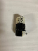 Leviton R50-05469-0CS 20 Amp 250-Volt Straight Blade Connector, Black and White 5469-CS