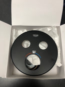 Grohe 291372430 Grohtherm Dual Function Thermostatic Valve Trim Only with Triple Knob Handles and Volume Control - Less Rough In - Matte Black