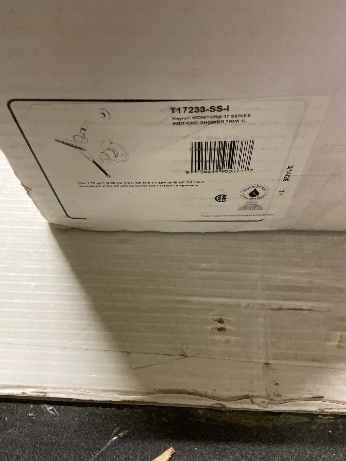 Delta T17233-SS-I Kayra Monitor 17 Series Dual Function Pressure Balanced Shower Only with In2ition and Integrated Volume Control - Less Rough-In Valve - Brilliance Stainless