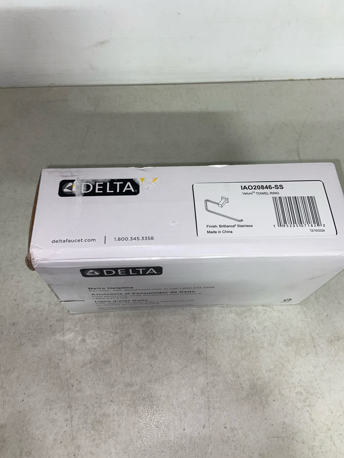 Delta IAO20846-SS Velum 8-3/8" Wall Mounted Towel Ring - Brilliance Stainless