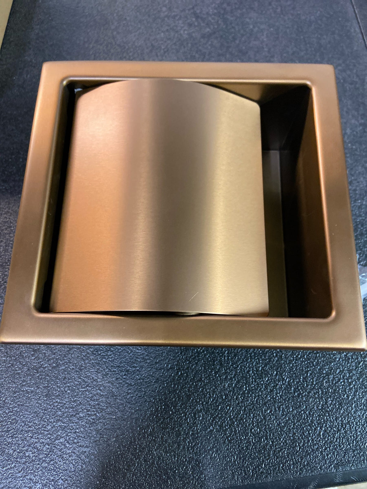 ALFI brand ABTPP77-BC Brushed Copper Stainless Steel Recessed Toilet Paper Holder with Cover
