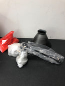 Lnc A03466 1-Light Black and Gray Plug-In or Hardwire Modern Industrial Adjustable Swing Arms Wall Sconce with Bell Lampshade