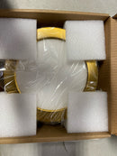 DALS Lighting CFLEDR06-CC-GD Delta 6" Wide Flush Mount Drum Ceiling Fixture - Gold