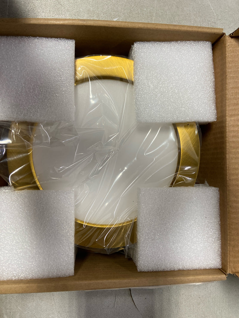 DALS Lighting CFLEDR06-CC-GD Delta 6" Wide Flush Mount Drum Ceiling Fixture - Gold