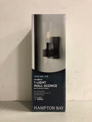 Hampton bay KVB1301AX-01 Denbeck 4.5 in. W Matte Black 1-Light Sconce Clear Glass