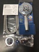 Unbranded 1639 8-Spray Patterns 2.5 GPM 4.5 in. Wall Mounted Dual Shower Head and Adjustable Pressure Hand Shower in Silver