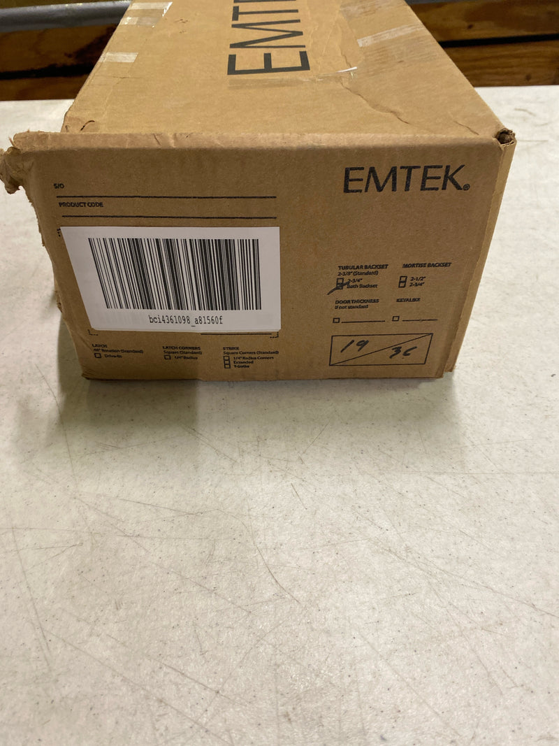 Emtek 4212PUS7 Melrose Full Plate Single Cylinder Keyed Entry Handleset with Providence Interior Knob - French Antique