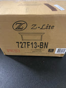 Z-Lite 727F13-BN Sonna 2 Light 13-1/2" Wide Flush Mount Drum Ceiling Fixture with Seedy Glass Shade - Brushed Nickel