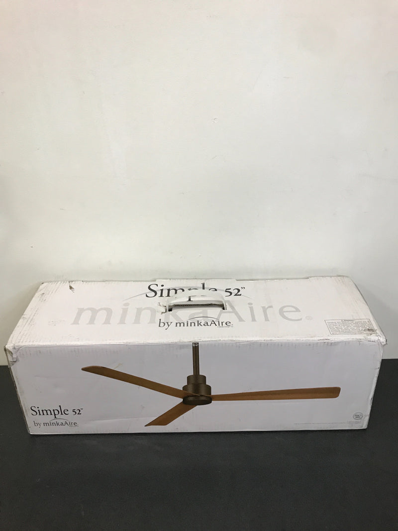 MinkaAire Simple 52" 3 Blade Indoor / Outdoor Ceiling Fan with Remote Included