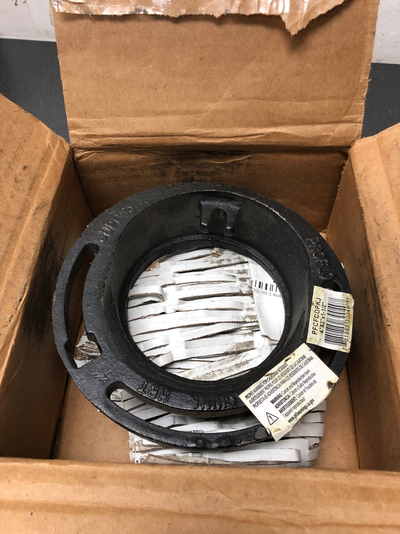 PROFLO PFCFCOPKJ Cast Iron Closet Flange, Inside Caulk, Four Way, 3/4" Offset, 4" x 2" - N/A