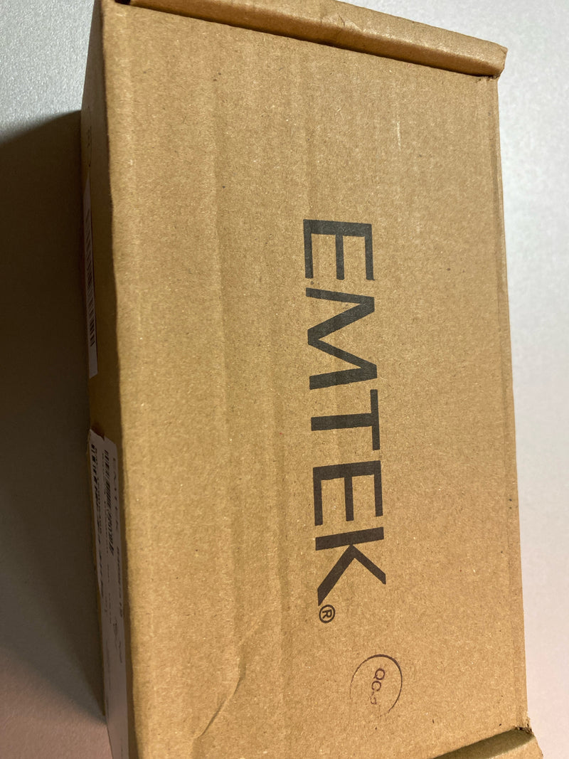 Emtek 8469US19 Square Brass Modern Single Cylinder Keyed Entry Deadbolt - Flat Black