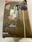 Globe electric 65291 Verdun 6.89 in. 1-Light Matte Black Wall Sconce Light with Industrial Cage and Plug-In or Hardwire Option for Kitchen