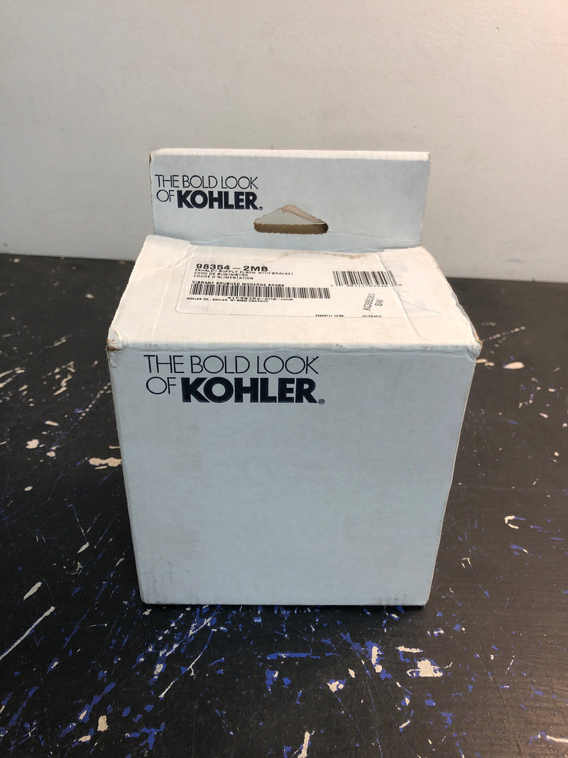 Kohler K-98354-2MB Exhale 1/2" Connection Supply Elbow with Check Val - Vibrant Brushed Moderne Brass