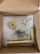 Emtek 2283TDUS4 Modern Tubular Wall Mounted Euro Toilet Paper Holder with Step Disc Rosette - Satin Brass