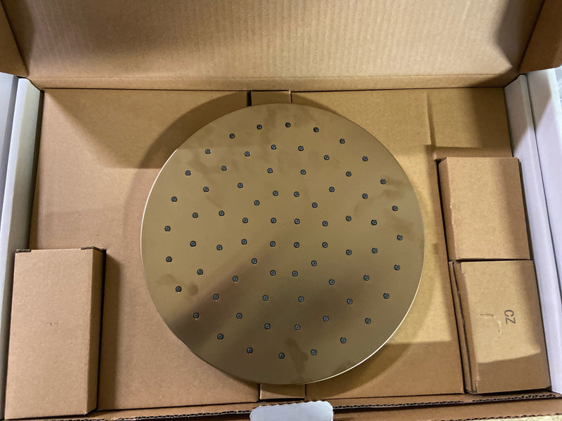 Delta 342702-CZ Modern Round Non Shared Function Shower System Package with 1.75GPM Single Function Shower Head and Hand Shower - Includes Rough-In - Champagne Bronze