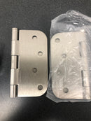 Deltana S44R515 4" x 4" Plain Bearing 5/8" Radius Corners Mortise Hinge - Pair - Satin Nickel