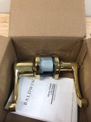 Baldwin 5248003LENT Classic Style Single Cylinder Keyed Entry Door Knob Set with Classic Rosette from the Estate Collection - Lifetime Polished Brass